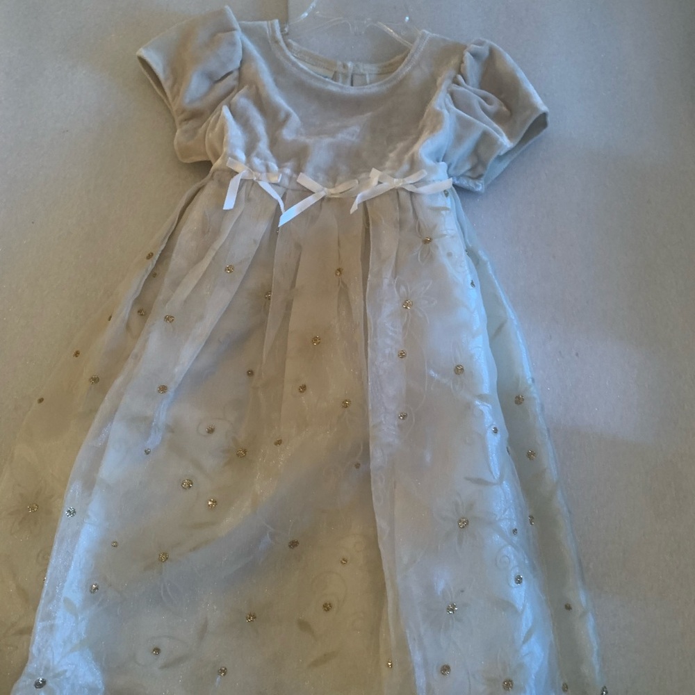 Marmellata Gold and Cream Kids Formal Dress